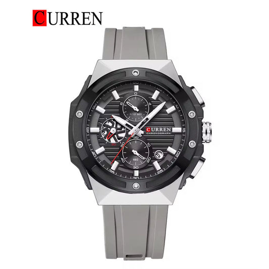 CURREN 8462 Men's Rubber Straps Watch