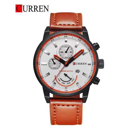 CURREN 8217 Men's Leather Straps Watch