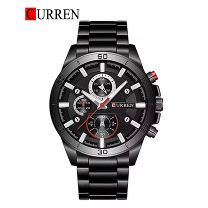 CURREN Original Brand Stainless Steel Band Wrist Watch For Men With Brand (Box & Bag)-8275