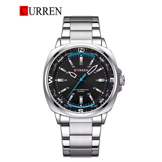 CURREN Original Brand Stainless Steel Band Wrist Watch For Men With Brand (Box & Bag)-8455