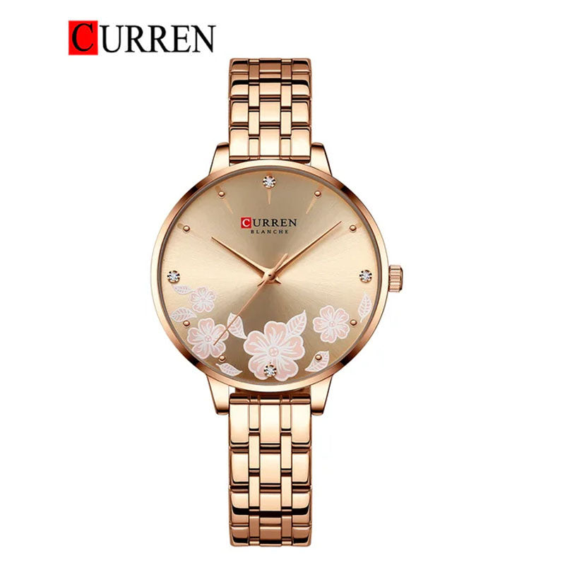 CURREN Original Brand Stainless Steel Band Wrist Watch For Women With Brand (Box & Bag)-9068