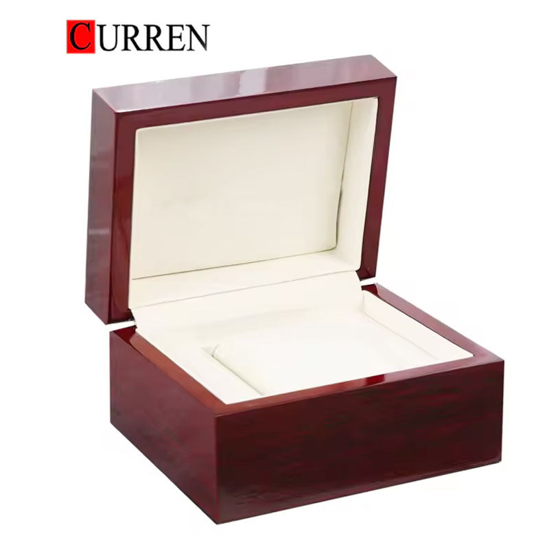 CURREN Original Red Wooden Storage Case For Gift Box Packing