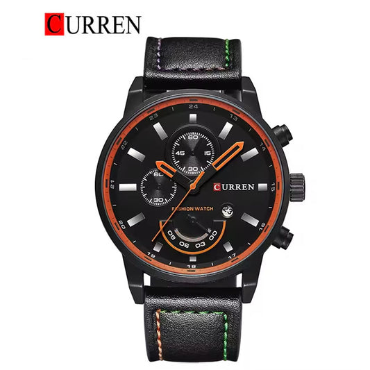 CURREN 8217 Men's Leather Straps Watch