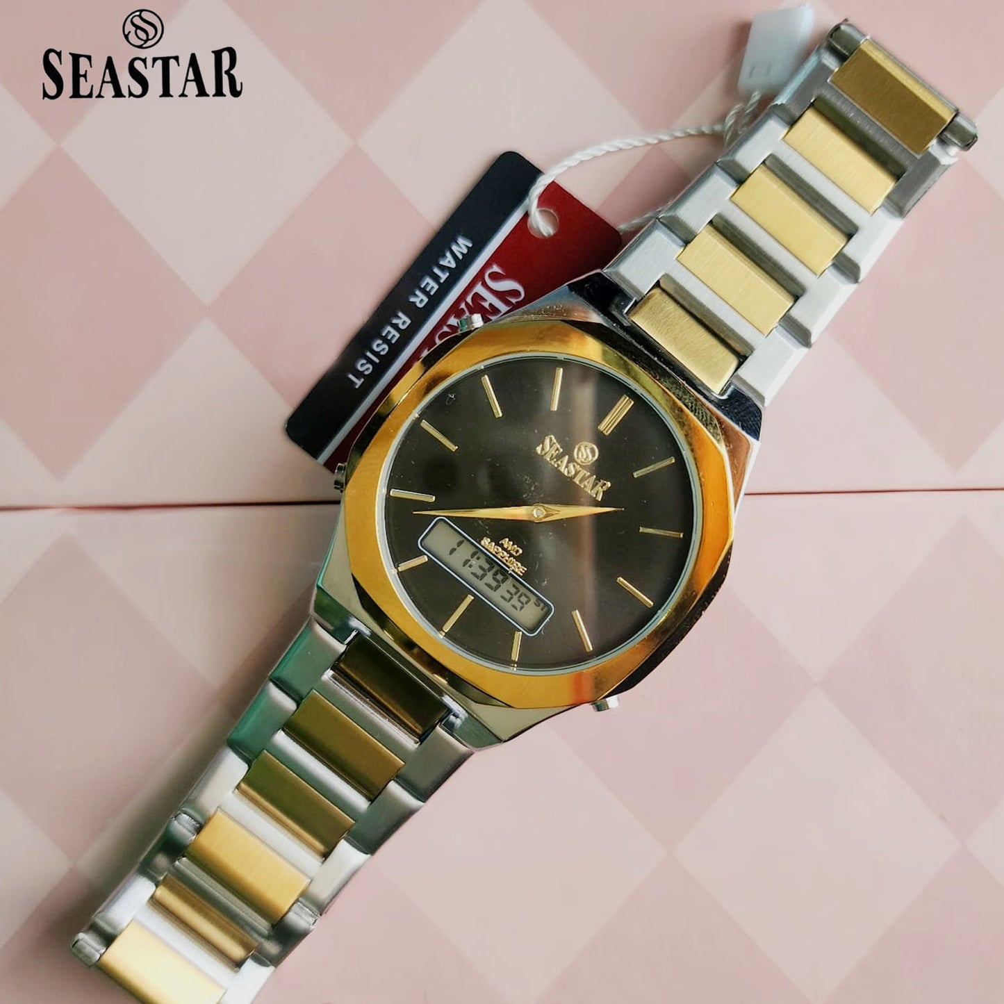 SEASTAR Original Brand Stainless Steel Band Wrist Watch For Men With Brand (Box & Bag)-2413