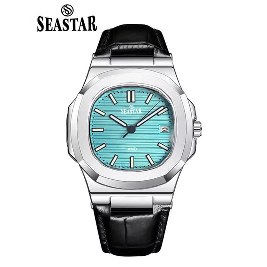 SEASTAR Original Brand Leather Straps Wrist Watch For Men With Brand (Box & Bag)-A94M089D