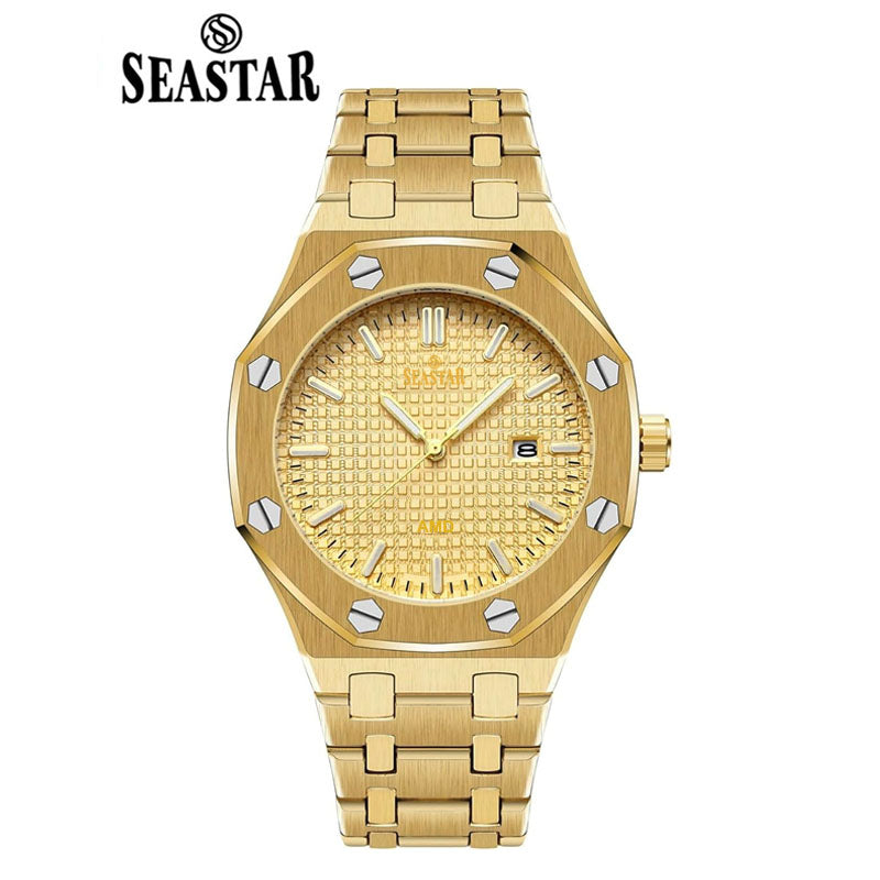 SEASTAR Original Brand Stainless Steel Band Wrist Watch For Men With Brand (Box & Bag)-A51MO49D