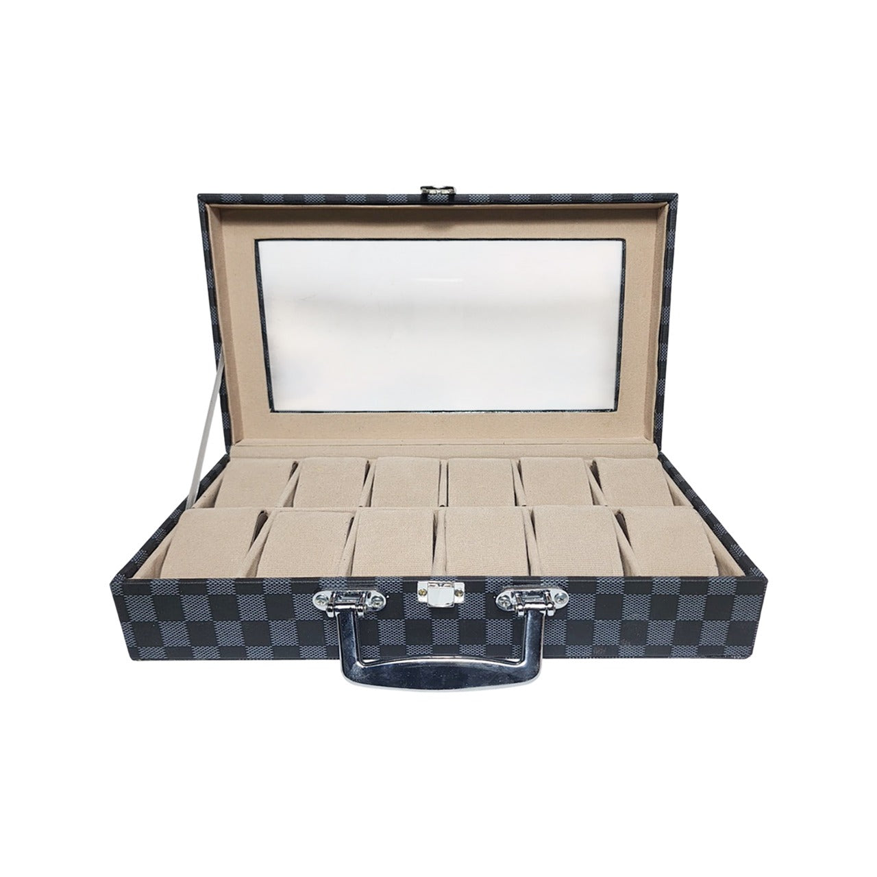 CURREN Original Brand PU Leather Display Collection Storage 12 Grids Watch Organizer Box