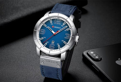 CURREN 8327 Men's Leather Straps Watch