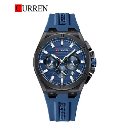 CURREN 8487 Men's Rubber Straps Watch