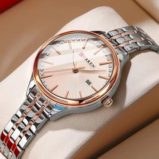 CURREN Original Brand Stainless Steel Band Wrist Watch For Women With Brand (Box & Bag)-9099