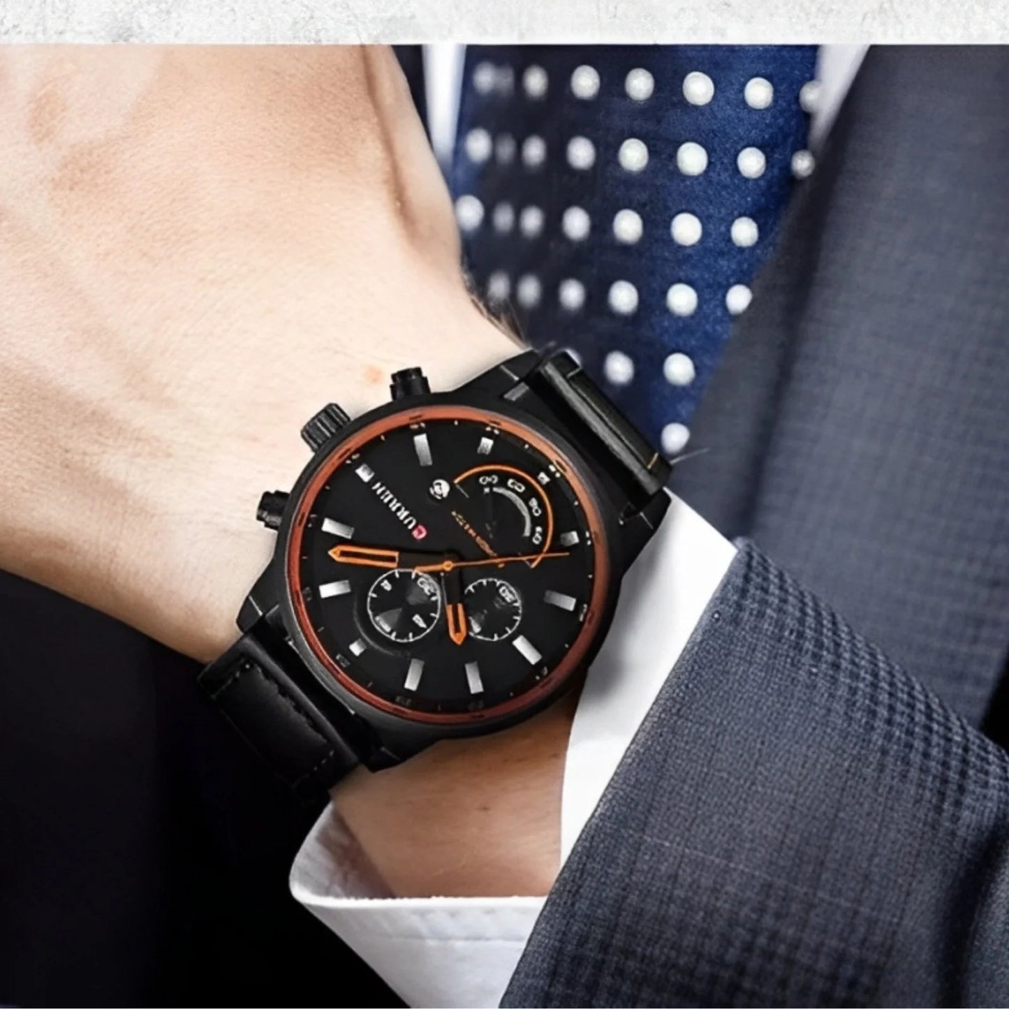 CURREN 8217 Men's Leather Straps Watch