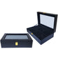 CURREN Original Brand Black PU Leather Display Collection Storage 12 Grids Watch Organizer Box