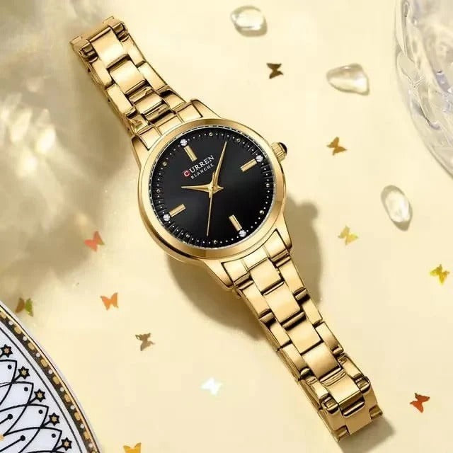 CURREN Original Brand Stainless Steel Band Wrist Watch For Women With Brand (Box & Bag)-9094