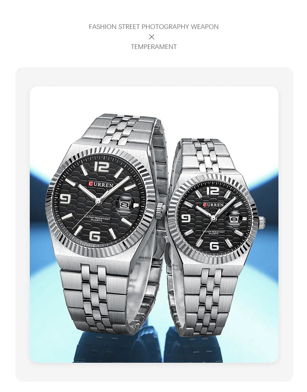 CURREN New Arrival Couples Stainless Steel Watch