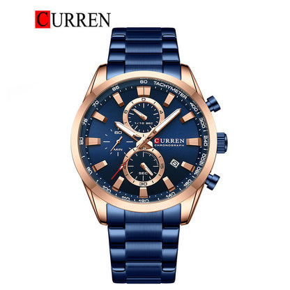CURREN Original Brand Stainless Steel Band Wrist Watch For Men With Brand (Box & Bag)-8445