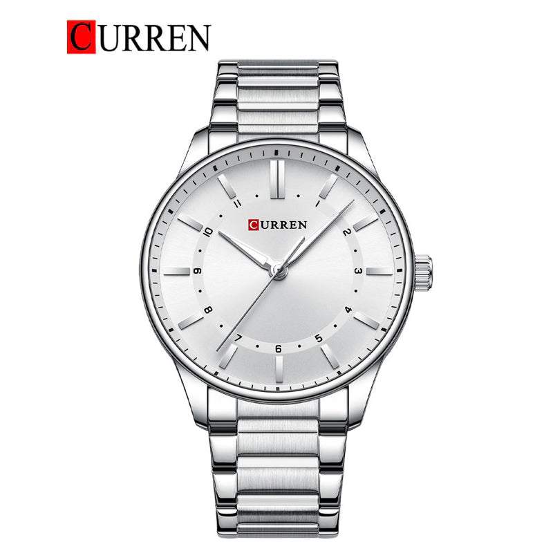 CURREN Original Brand Stainless Steel Band Wrist Watch For Men With Br ...