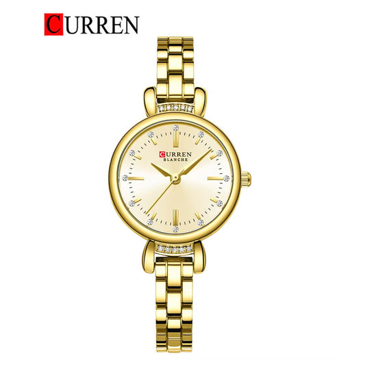 CURREN Original Brand Stainless Steel Band Wrist Watch For Women With Brand (Box & Bag)-9098