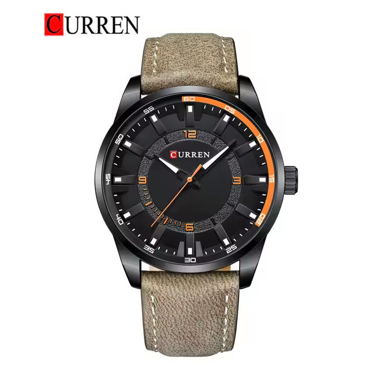 CURREN 8390 Men's Leather Straps Watch