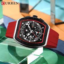 CURREN Original Brand Rubber Straps Wrist Watch For Men With Brand (Box & Bag)-8443