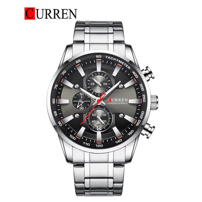 CURREN Original Brand Stainless Steel Band Wrist Watch For Men With Brand (Box & Bag)-8351