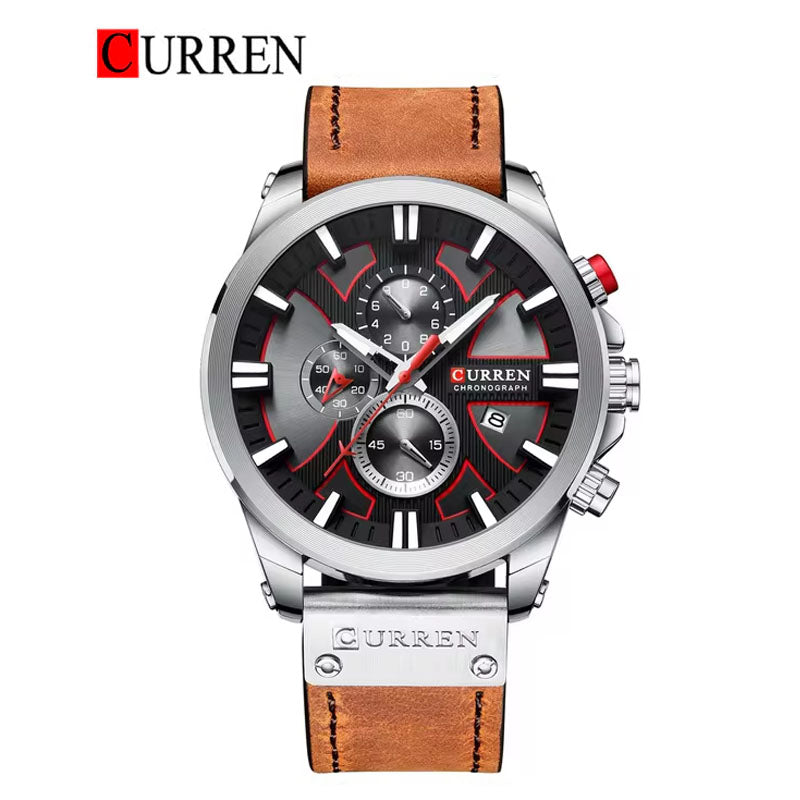 CURREN Original Brand Leather Straps Wrist Watch For Men With Brand (Box & Bag)-8346