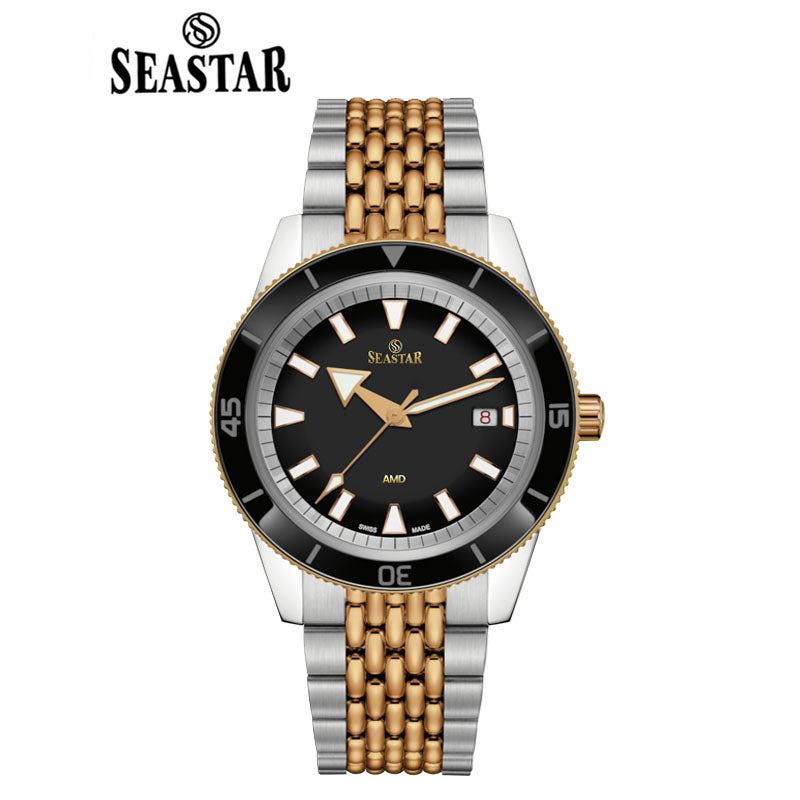 SEASTAR Original Brand Stainless Steel Band Wrist Watch For Men With Brand (Box & Bag)-2415