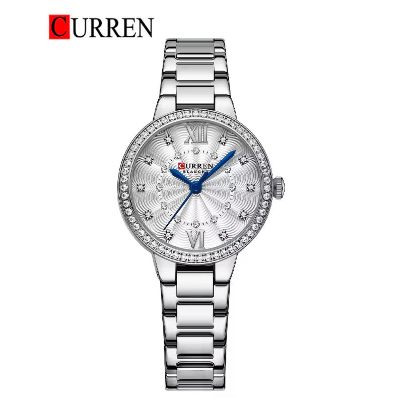 CURREN Original Brand Stainless Steel Band Wrist Watch For Women With Brand (Box & Bag)-9085