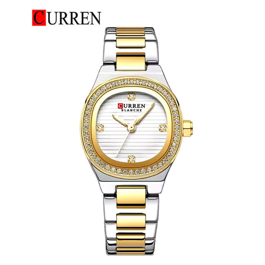 CURREN Original Brand Stainless Steel Band Wrist Watch For Women With Brand (Box & Bag)-9101