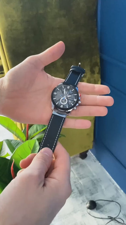 CURREN 8346 Men's Leather Straps Watch