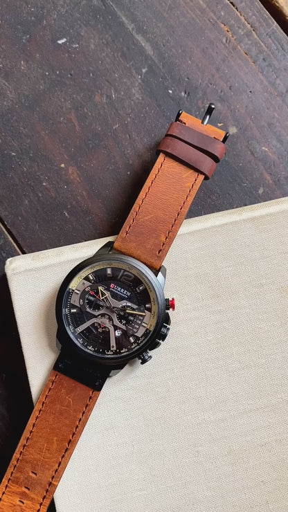 CURREN 8329 Men's Leather Straps Watch