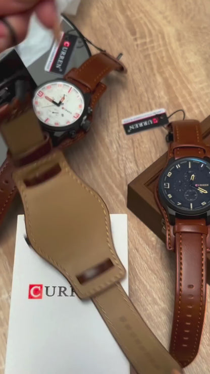 CURREN 8225 Men's Leather Straps Watch