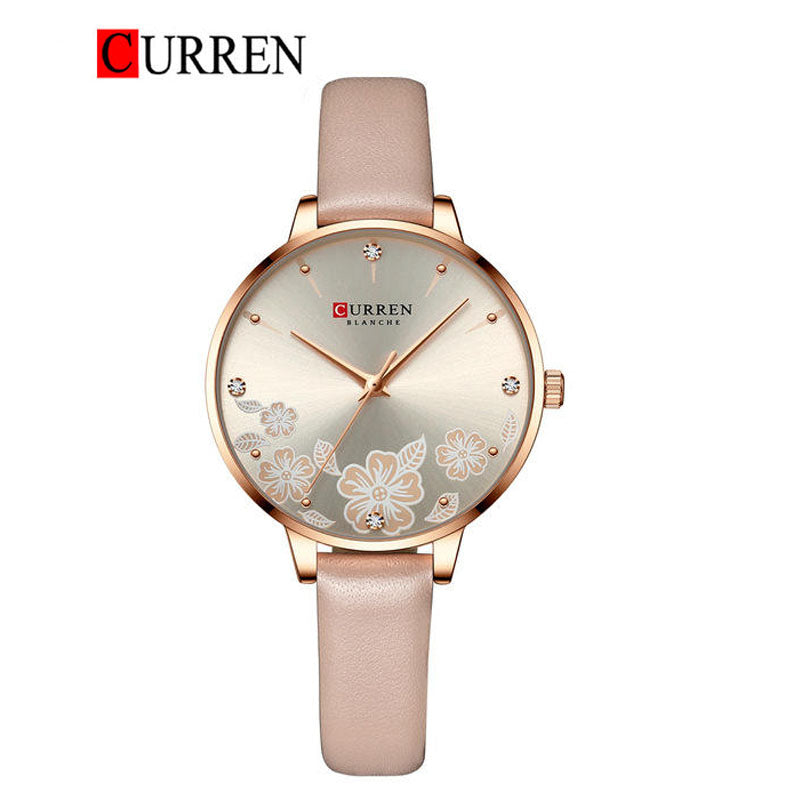 CURREN 9068 Women's Leather Straps Watch