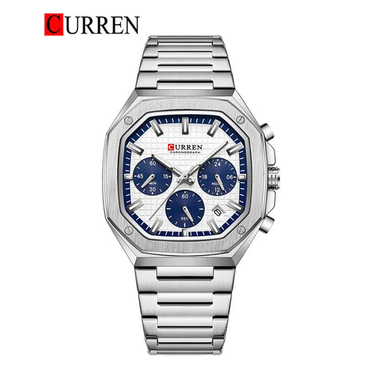 CURREN Original Brand Stainless Steel Band Wrist Watch For Men With Brand (Box & Bag)-8459