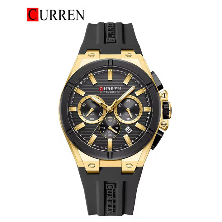 CURREN 8487 Men's Rubber Straps Watch
