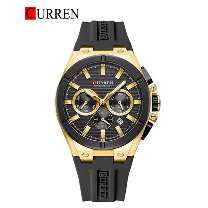 CURREN 8487 Men's Rubber Straps Watch