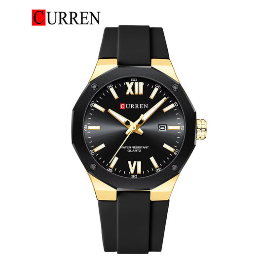 CURREN Original Brand Rubber Straps Wrist Watch For Men With Brand (Box & Bag)-8465