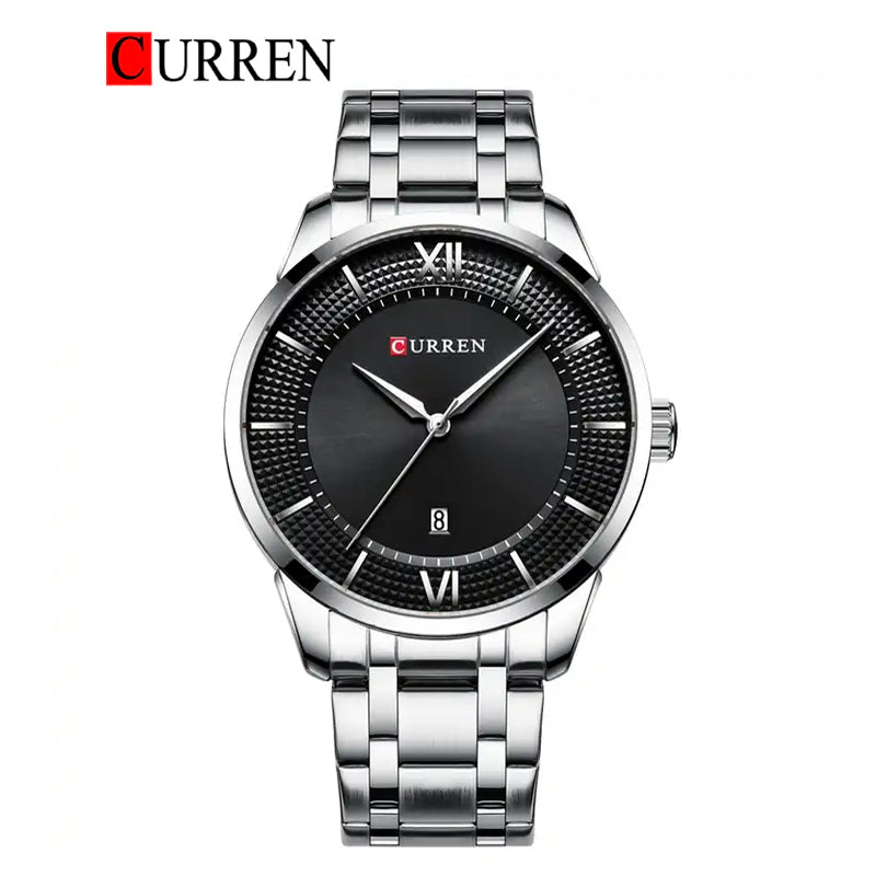 CURREN Original Brand Stainless Steel Band Wrist Watch For Men With Brand (Box & Bag)-8356