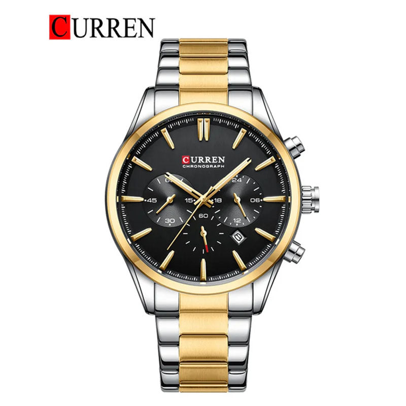 CURREN Original Brand Stainless Steel Band Wrist Watch For Men With Brand (Box & Bag)-8446