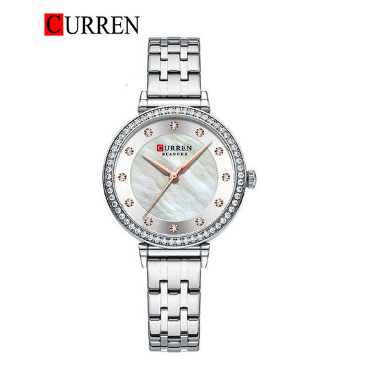 CURREN Original Brand Stainless Steel Wrist Watch For Women With Brand (Box & Bag)-9087