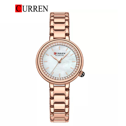 CURREN Original Brand Stainless Steel Wrist Watch For Women With Brand (Box & Bag)-9089