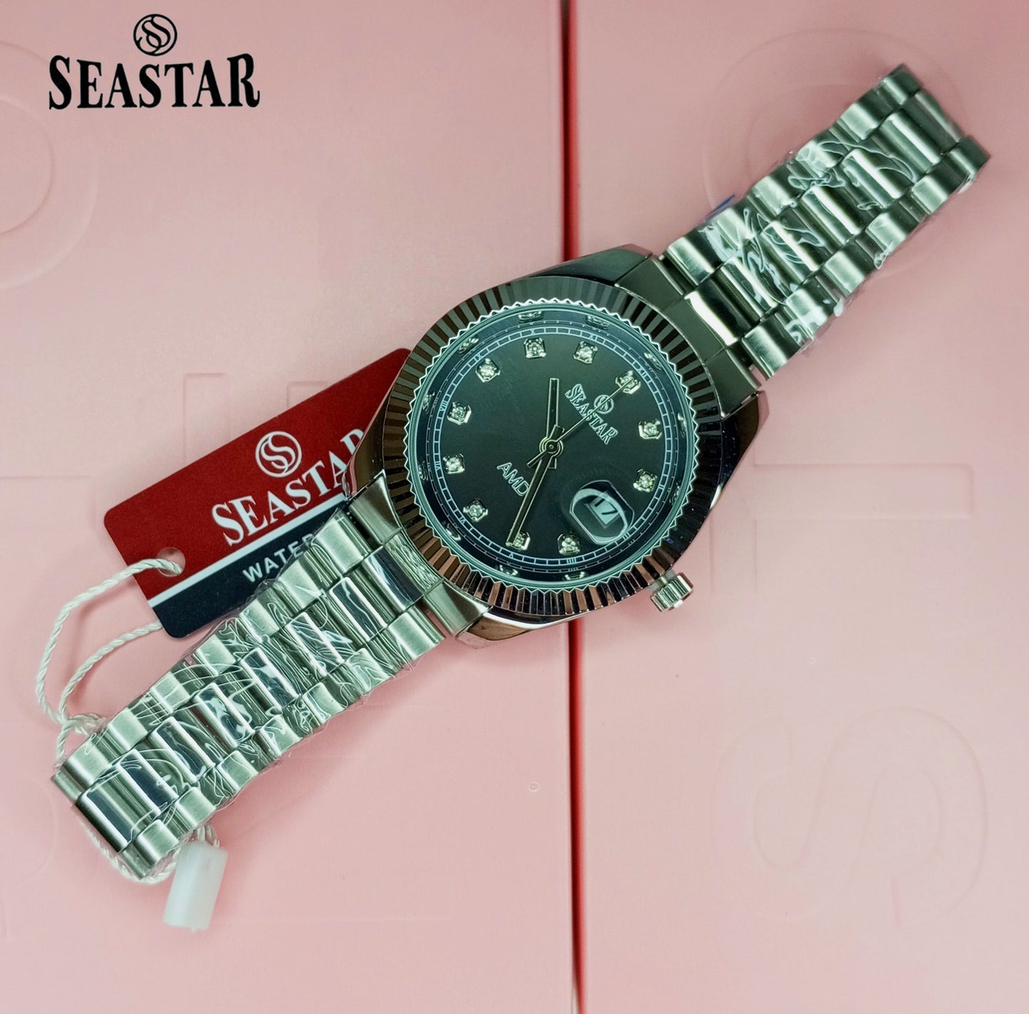 SEASTAR Original Brand Stainless Steel Band Wrist Watch For Couples With Brand (Box & Bag)