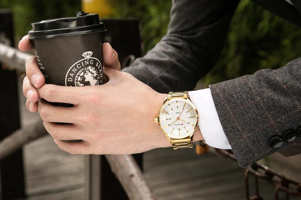CURREN Original Brand Stainless Steel Band Wrist Watch For Men With Br – Curren  Watches
