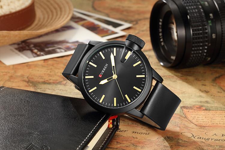 CURREN 8208 Men's Leather Straps Watch