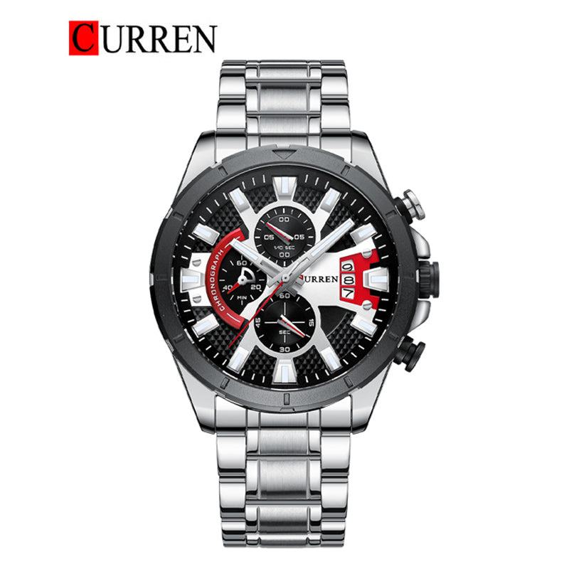 CURREN Original Brand Stainless Steel Band Wrist Watch For Men With Brand (Box & Bag)-8401