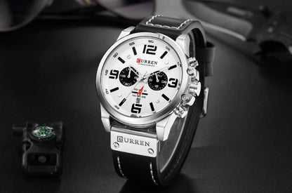 CURREN 8314 Men's Leather Straps Watch