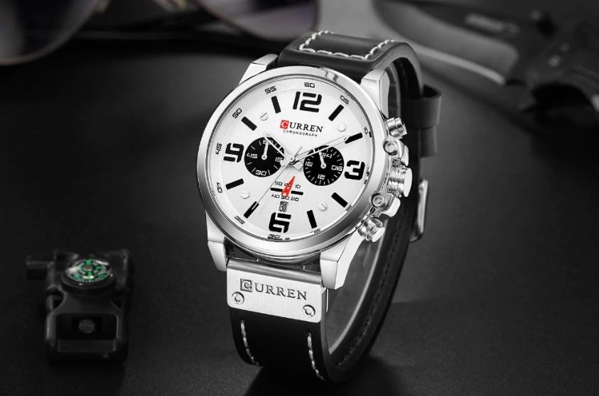 CURREN Original Brand Leather Straps Wrist Watch For Men With Brand (Box & Bag)-8314