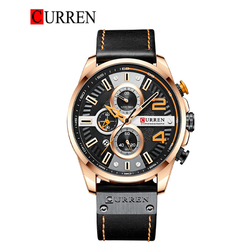 CURREN Original Brand Leather Straps Wrist Watch For Men With Brand (Box & Bag)-8393