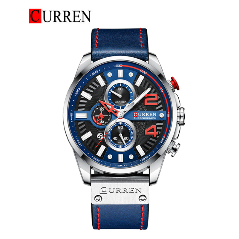 CURREN Original Brand Leather Straps Wrist Watch For Men With Brand (Box & Bag)-8393