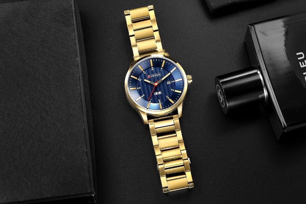 CURREN Original Brand Stainless Steel Band Wrist Watch For Men With Brand (Box & Bag)-8316