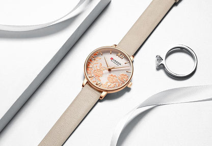 CURREN 9065 Women's Leather Straps Watch